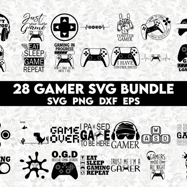 Gamer SVG Bundle, Game Controller Svg, Funny Gaming Svg, Funny Gamer Sayings Svg, Gamer Quotes Svg, Video Games Svg, Game Controller Svg