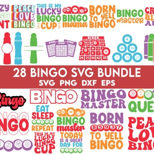 Paquete de bingo Svg, Paquete de diseño de bingo, Citas de bingo SVG, Bingo Lady svg, Juegos de bingo svg, Bingo Queen svg, Copa de bingo svg, Camisa de bingo, Bingo