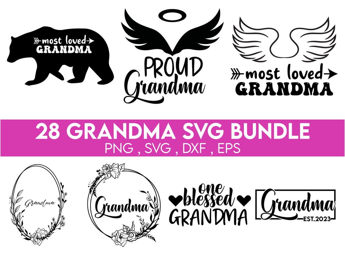Grandma SVG Bundle Blessed Grandma Svg Grandma Heart Svg - Etsy