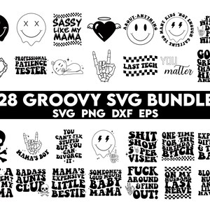 Groovy SVG Bundle, Retro SVG, Boho SVG, Hippie Svg, Aesthetic Svg ...