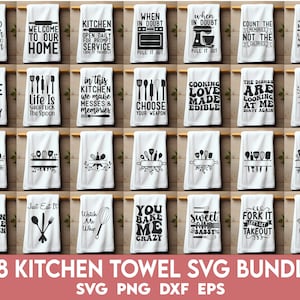 Pacote de toalhas de cozinha Svg, citações de toalhas de chá, toalhas de cozinha SVG, citações de culinária, pegador de panela svg, pacote de ditados de toalhas de prato Svg, humor de cozinha