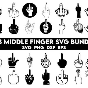 Mittelfinger-Svg-Bundle, Mittelfinger-Svg, Mittelfinger Cricut, Mittelfinger PNG, Mittelfinger-SVG-Datei, Mittelfinger