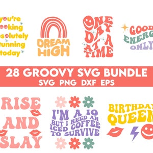 Groovy Svg Bundle, Boho Svg, Hippie Svg, Aesthetic Svg, Inspirational ...