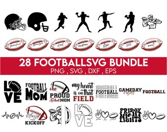 Football SVG Bundle, Football Mom Dad Svg, Football Name Svg, Varsity Font SVG, Game Day Vibes Svg, Football Helmet Svg, Football Shirt Png