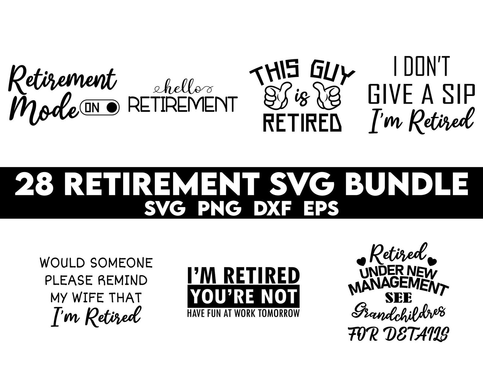 Retirement Svg Bundle, Officially Retired Svg, Retirement Svg, Retired ...