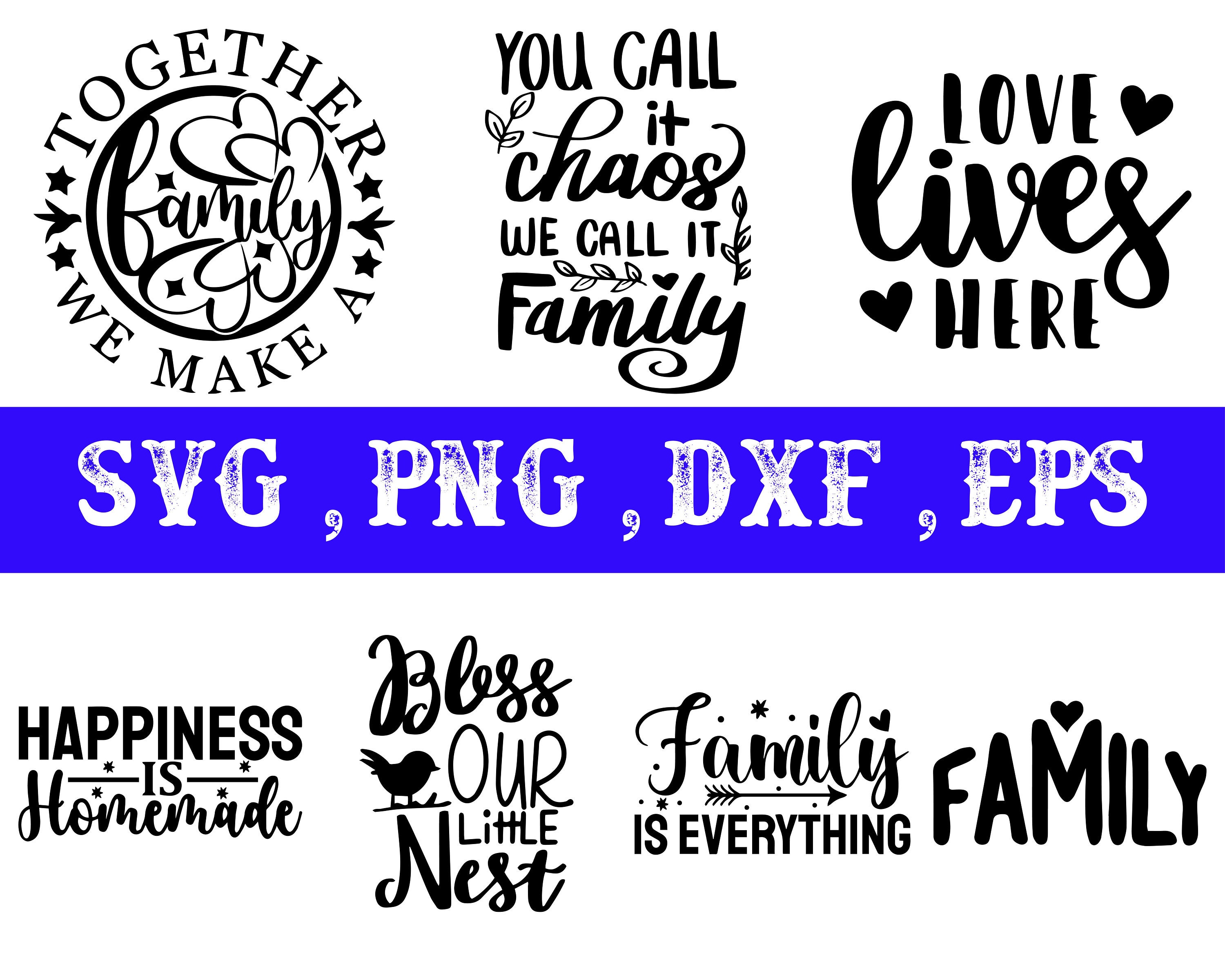 Family Quotes Svg Bundle, Farmhouse Family Sign Svg, Farmhouse Decor ...