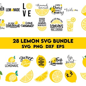 Lemon Svg Bundle, Summer Svg, Summer Svg bundle, Lemonade Svg, Hello Summer svg,  lemon clipart, lemon layered, lemon cricut