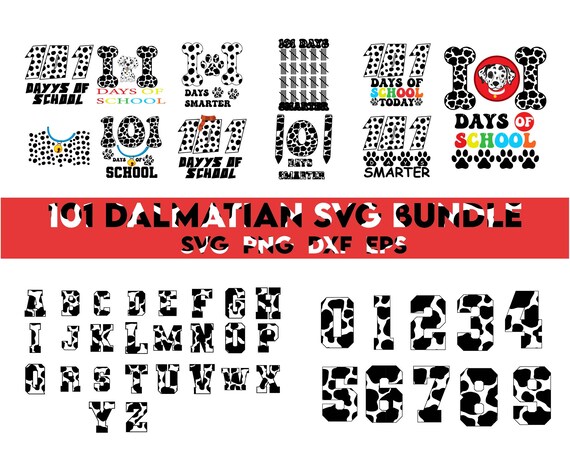 Dalmatians Svg, 101 School Days svg, 101 Days of School Dalmatian, 100 Days Smarter PNG, 101 svg, dalmatian svg, dog lover svg