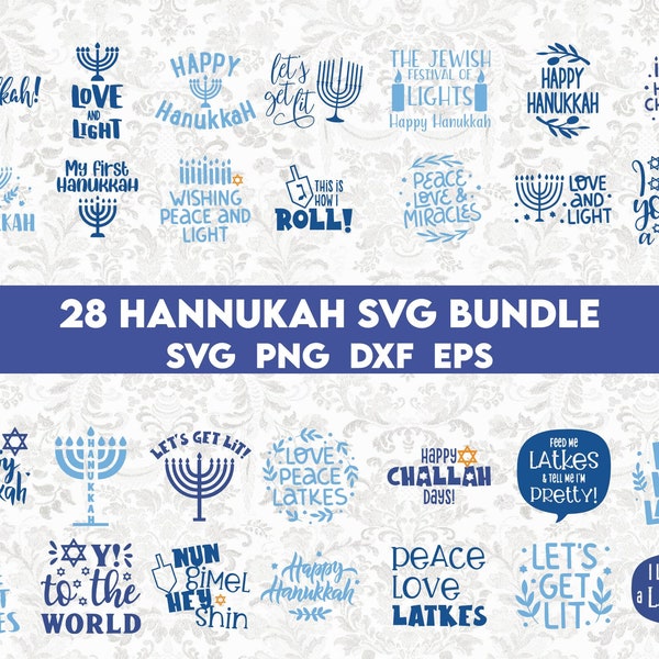 Hanukkah SVG Bundle, Funny Hanukkah Svg, Hanukkah Jewish Svg, Happy Hanukkah Svg, Hanukkah Clipart, Jewish Svg, Hanukkah Png