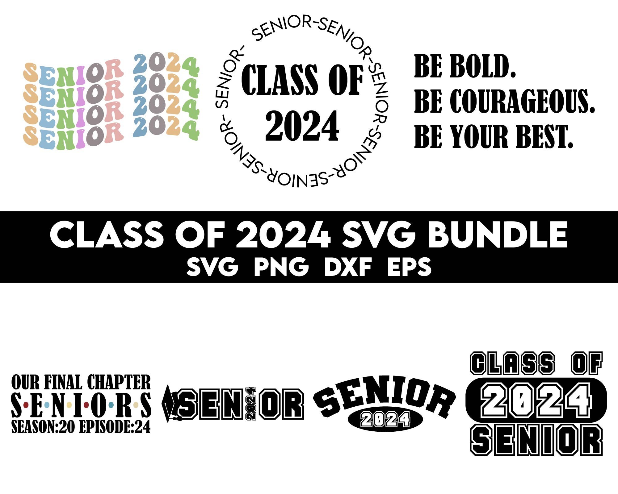 Class of 2024 SVG Bundle, Senior 2024 SVG, Graduation Svg Bundle ...