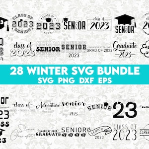 Klasse von 2023 svg Bundle, Senior 2023 svg, Senior svg, Klasse von 23 svg, Abschlussshirt SVG, Grad svg, Abschluss Spruch svg png, College