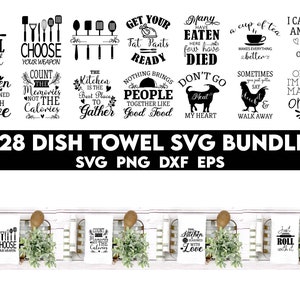 Paquete SVG de toalla de plato, paquete SVG de cocina, cocina divertida Svg, refranes de Svg de alimentos, cocina sarcástica Svg, toalla de té Svg, citas de cocina Svg