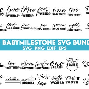 Bebé Milestone Svg Bundle, Milestone svg, Monthly Milestone, Baby svg Bundle, Baby Quotes svg, Nursery Sign svg, Newborn Sign Svg
