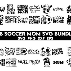 Soccer Mom Svg Bundle, Maglia da calcio svg, Soccer Life svg, Sport Mom svg, Segni di calcio svg, Soccer Mom Life svg, Supportive Mom Svg