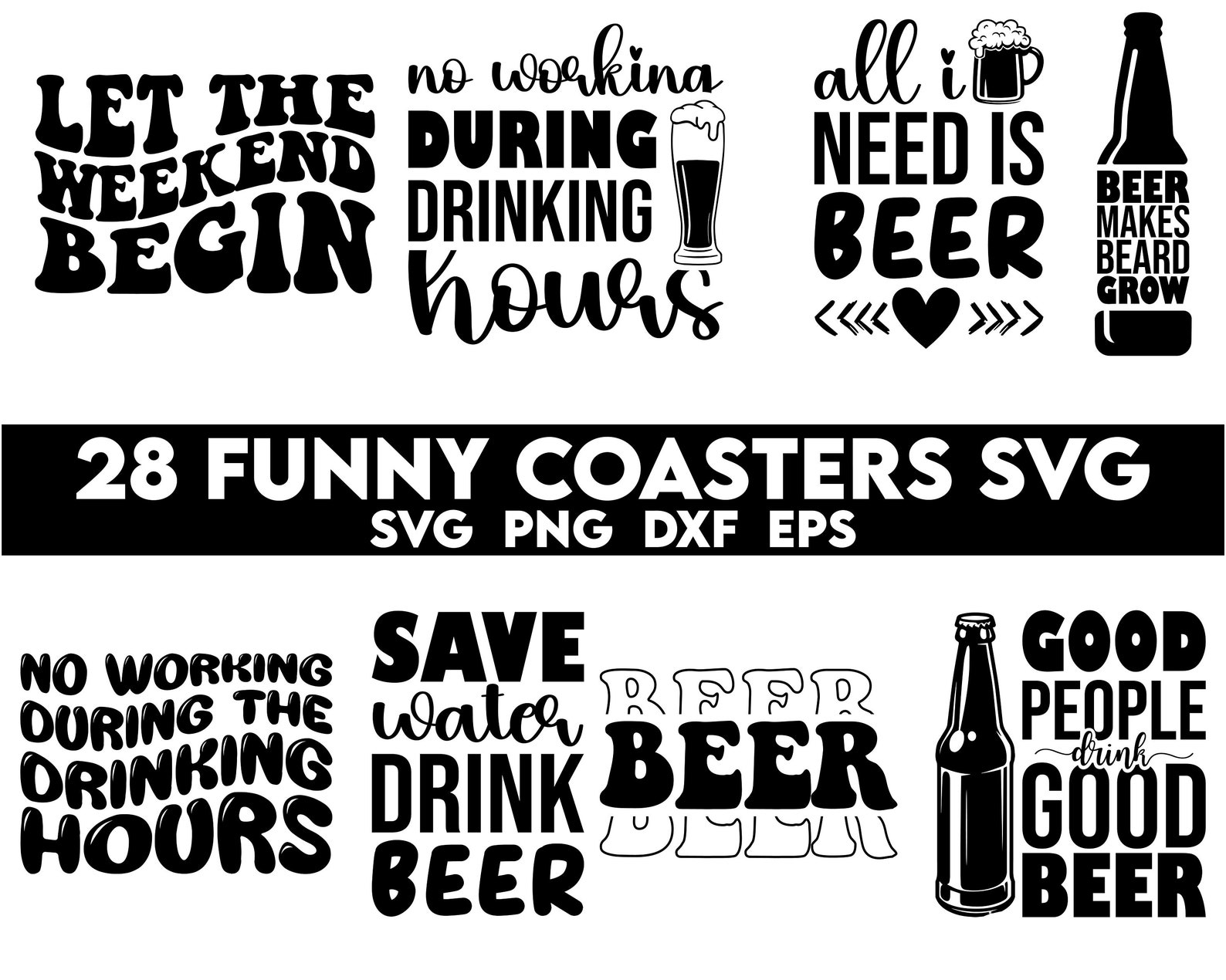 Funny Coasters Svg Bundle, Sarcastic Coasters, Coffee Coasters, Beer ...