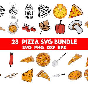 Pizza SVG Bundle, Pizza Svg, Pizza Slice, Pepperoni pizza slice svg, Pizza lover, Cheesy pizza, Pizza silhouette, Pizza slice svg bundle