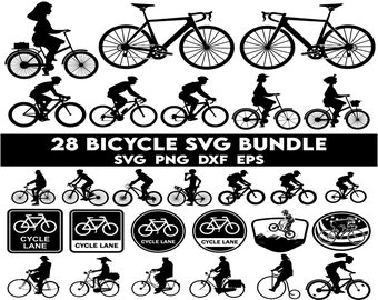 Bicycle svg Bundle, Bicycle svg, Bike Svg, Bike Clipart, Mountain Bike Svg, Biker Cut Files, Bicycle png, cycle svg, Silhouette