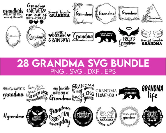 Grandma SVG Bundle, Blessed Grandma svg, Grandma Heart svg, mother's day svg, Grandma Shirt svg, Grandma Bundle SVG file for Cricut