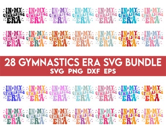 In My Gymnastics Era SVG Bundle, Gymnastics Svg, Gymnastics Png, Retro Gymnastics Svg, Gymnastics Shirt For Girls, Gymnastics Lover Svg PNG