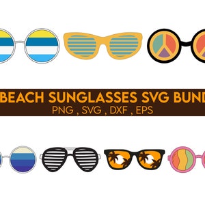 Beach Sunglasses SVG bundle, Palm Tree Sunglasses svg, Aviators svg, Sunglasses Retro png, Beach Sunglasses svg, Summer Palms shades