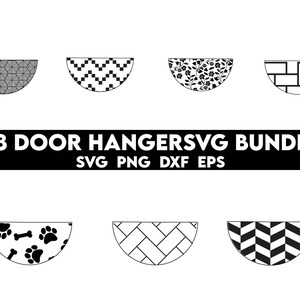 Door Hanger SVG Bundle, Round Welcome Signs, Round Sign Patterns ...