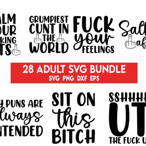 Adult Svg Bundle, Adults svg, Rude svg, Crafting Bundle, Adult quotes svg, Savage svg, Funny svg bundle, bitch svg, Middle Finger Svg image 7