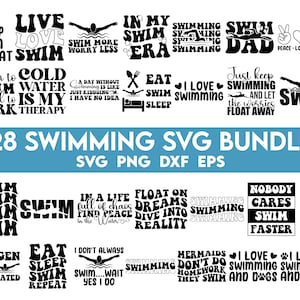 Pacchetto SVG di nuoto, wim Mom SVG, Nuoto Svg, Swim Mom Shirt Svg, Pacchetto SVG nuotatore, Swim Sports Svg
