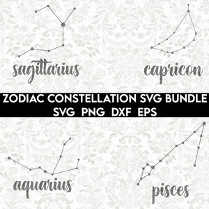 Zodiac Constellation SVG Bundle, Astrology SVG, Constellation Svg ...