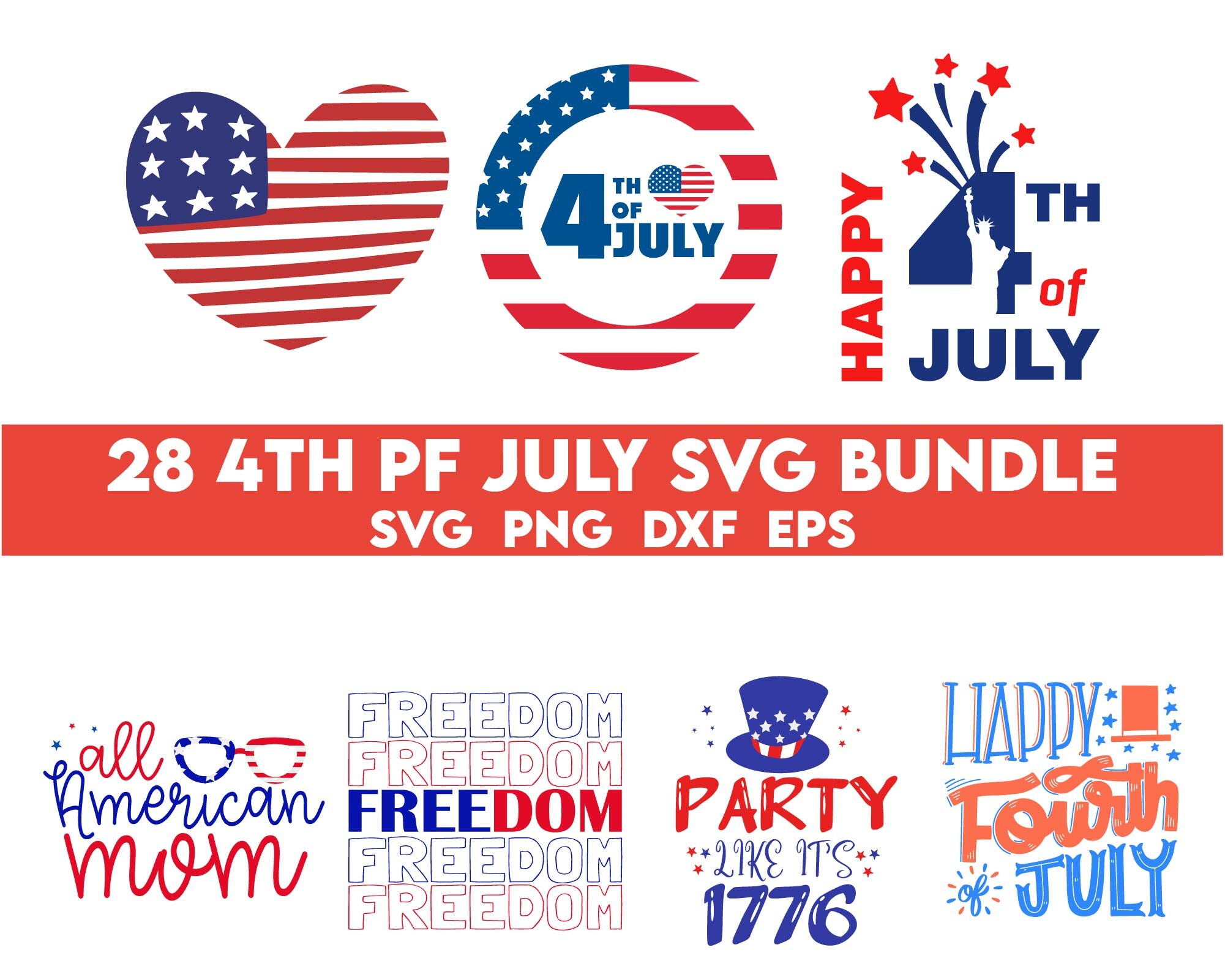 4th of July Svg Bundle, Fourth of July Svg, Usa Svg, America Svg ...
