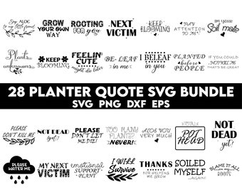 Funny Plant SVG Bundle, Planter Quote Svg, Plant svg, Plant Quotes Svg, houseplant svg, Plant Mom Svg, citas divertidas de plantas