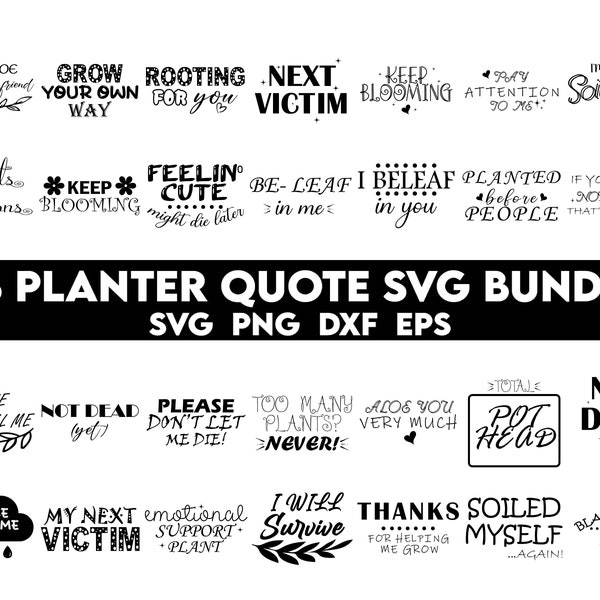 Grappige Plant SVG Bundel, Planter Quote Svg, Plant svg, Plant Quotes Svg, kamerplant svg, Plant Mom Svg, grappige plant citaten