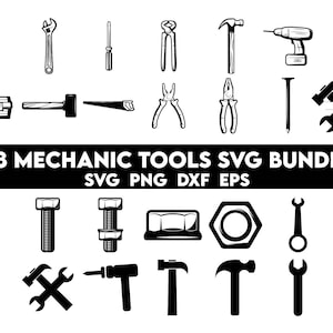 Tools svg bundle, Mechanic Tools svg, Wrench Svg, Hand Tool Svg for cricut, tools vector, handyman svg, laser cut & Sublimation Files