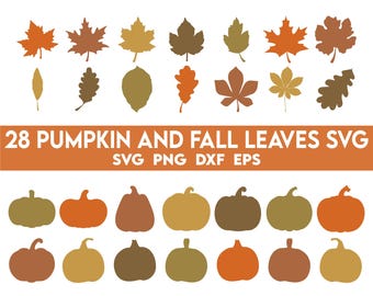Kürbis und Herbstblätter SVG Bundle, Herbstlaub Schmuck, Herbst Laub Herbst Dekor, Herbst Herbst Dekor, Thanksgiving, Herbst Dekor