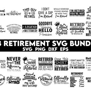 Retraite Svg Bundle, Svg officiellement à la retraite, Svg de retraite, Retraité 2023 Svg, Retraite disant Svg, Retraite Cadeaux Svg