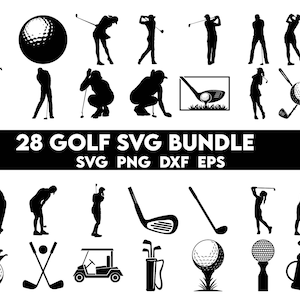 Bundle di golf in formato svg, golf club in formato svg, pallina da golf in formato svg, monogramma di golf in formato svg, golf club png, pallina da golf in formato svg, file di taglio per Cricut & Silhouette