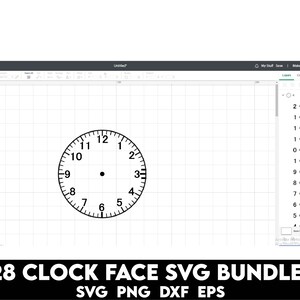 May include: A black and white clock face design with numbers 1 through 12. The clock face is a circle with a black dot in the center.