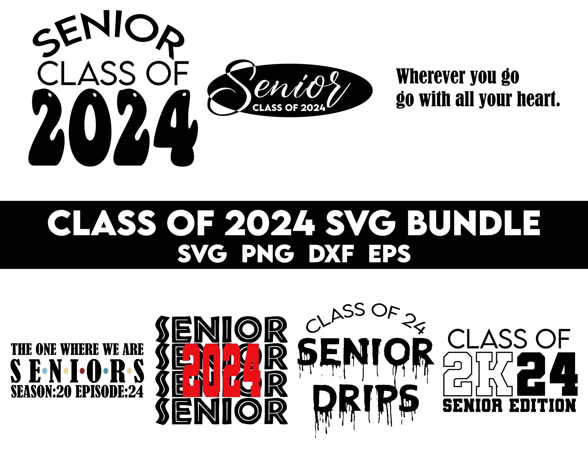 Class of 2024 SVG Bundle Senior 2024 SVG Graduation Svg Etsy Finland