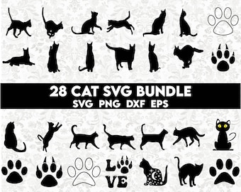 Cat svg bundle, Cat SVG, Cat Head svg, Cat Face SVG, Cat Cut Files, Cat Design, Kitten Svg, Cat Vector, Kitty Svg, Pet Silhouette