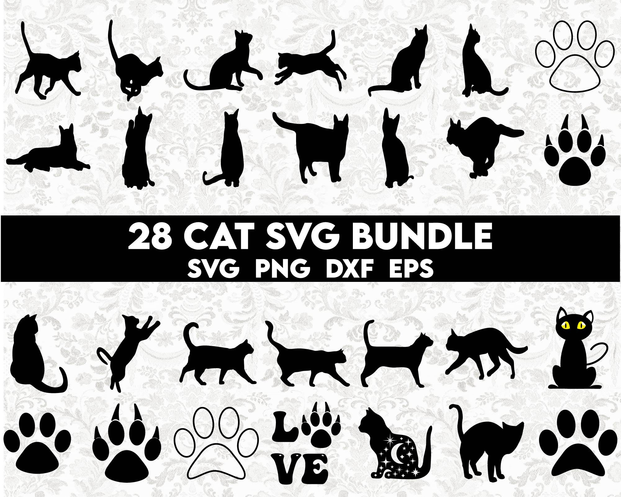 Black Cat Silhouette Svg Png Icon Free Download (#73363) 