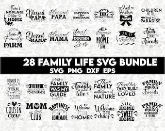 Familie Leben SVG Bundle, Familie Zitate svg, Bauernhaus Familie svg, Familie Zeichen svg, lustige Familie svg, Familie ist für immer svg