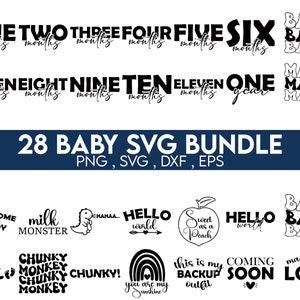 Baby Svg Bundle, Baby Girl Bundle, Newborn Bundle, Baby Quote Bundle, Newborn Svg, Baby Boy, Baby Shower Svg, Baby Svg, Png Instant download