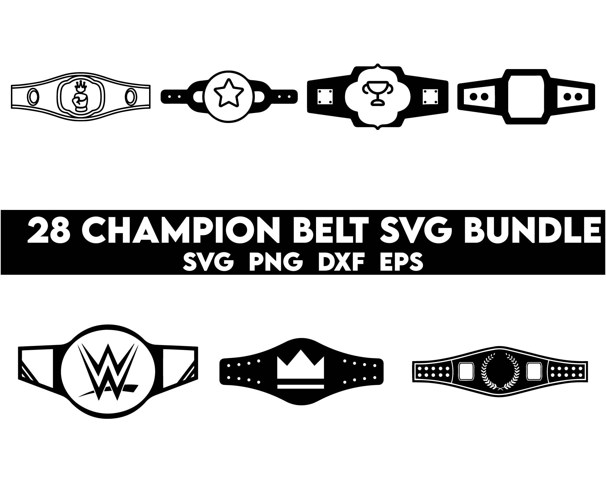 Championship Belt SVG Bundle, Championship SVG, Champion Belt SVG