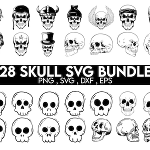 Skull SVG, Skull SVG Bundle, Skull png, Skull clipart, Skull svg files for cricut, Sugar skull svg, Skull png, Skeleton svg, Skull vector