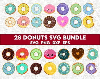 Donut SVG Bundle, Donut Png, Donut Clipart, Donut Cut Files, Sprinkle Donuts, Cake Svg, Donut SVG, Dessert Svg, Sprinkles Svg, Doughnut Svg