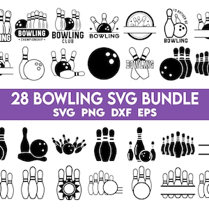 Bowling SVG Bundle, Bowling SVG, Bowling Split Monogram SVG, Sports SVG, Bowling Pin Outline, bowling clipart, bowling ball svg, Vector