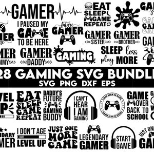 Gamer SVG-Bundle, lustiges Gaming-Svg, lustiges Gamer-Sprüche Blatt-Svg, Gamer-Zitate Svg, Videospiele Svg, Game Controller Svg, Instant Download