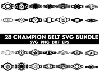 Championship Belt SVG Bundle, Championship SVG, Champion Belt SVG, Champ svg, hampionship Belt Vector, Silhouette, Cricut file, Clipart
