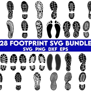 Paquete SVG de huellas, paquete Png de huellas de pies, svg de huellas, svg de pies, imágenes prediseñadas de cumpleaños de bebé, archivos cortados para Cricut