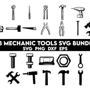 Tools Svg Bundle, Mechanic Tools Svg, Wrench Svg, Hand Tool Svg for ...