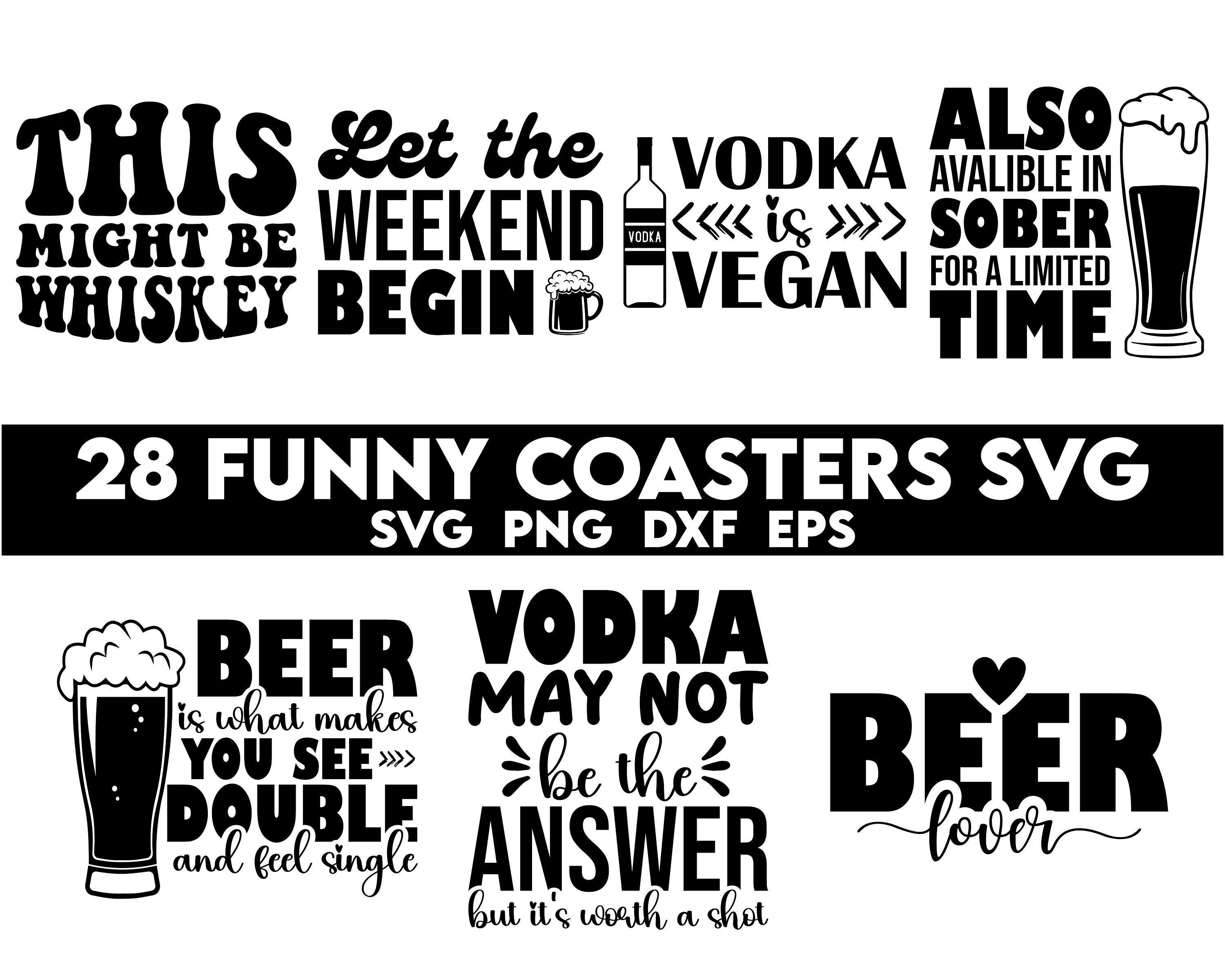 Funny Coasters Svg Bundle, Sarcastic Coasters, Coffee Coasters, Beer ...